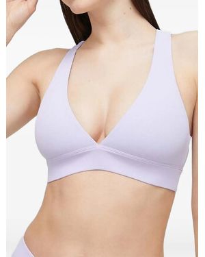 Casall V-Neck Crossover-Strap Bikini Top - Purple
