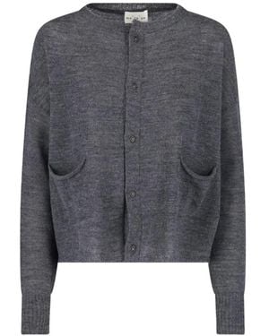 Ma'ry'ya Button-Up Patch-Pocket Cardigan - Grey