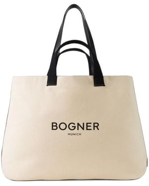 Bogner Curio Ambre Logo-Print Tote Bag - Natural