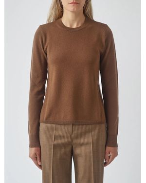 Max Mara Crew-Neck Long-Sleeve Sweater - Brown