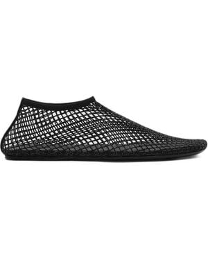 Christopher Esber Minette Crystal-Mesh Ballet Flats - White