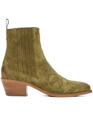 Sartore Suede Ankle Boots - Green