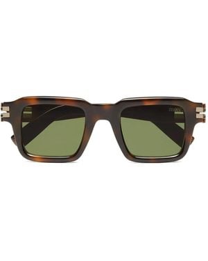ZEGNA Sonnenbrille Mit Eckigem Gestell - Grün