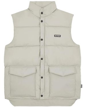 Iuter Button-Up Puff Vest - Grey