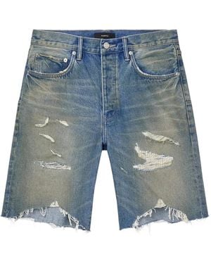 Purple Brand Distressed P059 Shorts - Blue