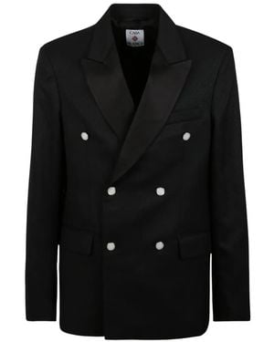 CASABLANCA Double-Breasted Blazer - Black