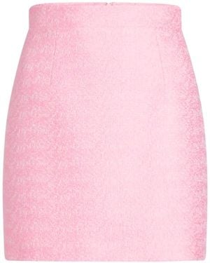 Patou Organic-Cotton Tweed Mini Skirt - Pink