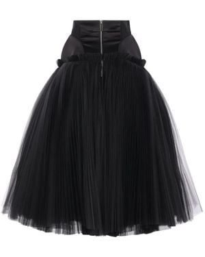 MATIERES FECALES Tulle Ruffled Skirt - Black