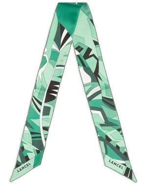 Lancel Arabesque-Motif Silk Headband - Green