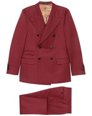 Gabriele Pasini Peak-Lapel Double-Breasted Suit - Red