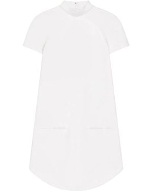 Courreges High-Neck Pocket-Detail Dress - White
