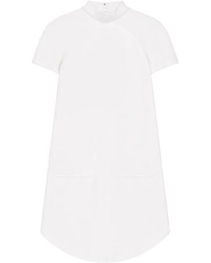 Courreges High-Neck Pocket-Detail Dress - White