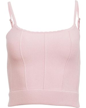 Fleur du Mal リブニット トップ - ピンク