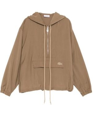 Lacoste Hoodie À Logo Brodé - Natural