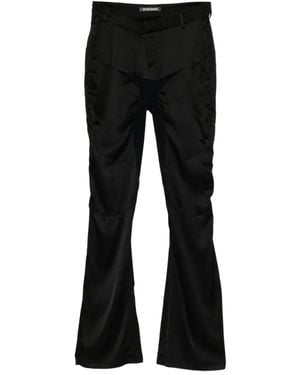 OTTOLINGER Satin-Finish Paneled Pants - Black