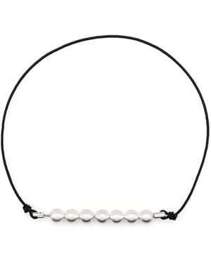 Le Gramme Beaded Cord Bracelet - Metallic