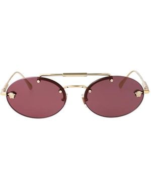 Versace Medusa Oval-Frame Sunglasses - Pink