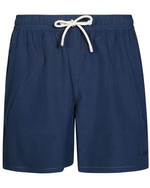 Mc2 Saint Barth Drawstring-Waist Swim Shorts - Blue