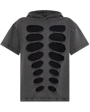 AVAVAV Kapuzen-T-Shirt Mit Cut-Out - Schwarz