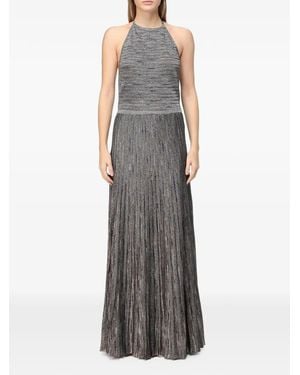 Missoni Vestido Largo De Viscosa Y Lamé Con Espalda Descubierta - Gris