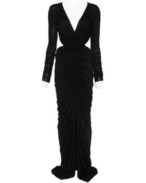 Rick Owens Poppy cut-out ruched gown - Negro