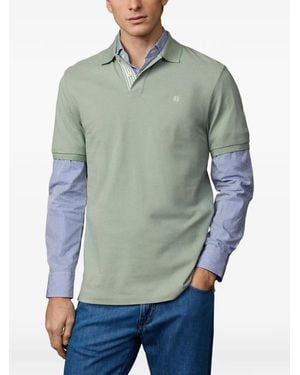 Hackett Heritage H Stripe-Trim Polo Shirt - Green