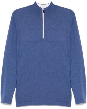N.Peal Cashmere Salcombe ハーフジップ プルオーバー - ブルー