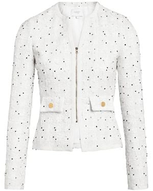 Giambattista Valli Bouclé-Jacke Mit Polka Dots - Weiß