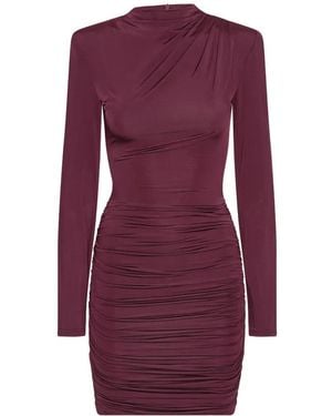 ROTATE BIRGER CHRISTENSEN Elegant Mini Dress With Back Zip Closure - Purple