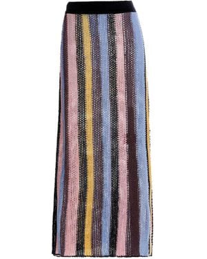 Agua Bendita Cyprus Striped Crochet Beach Cover-Up - Blue