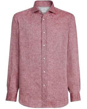 Brunello Cucinelli Linen Shirt - Pink