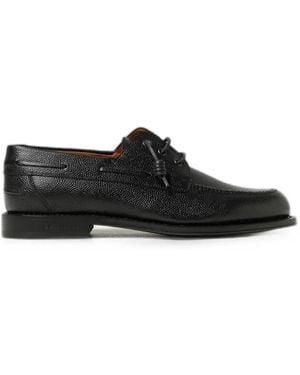 DSquared² Grainy-Texture Boat Shoes - Black