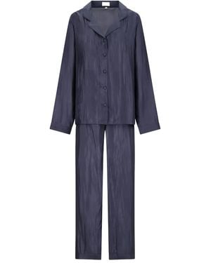THE ROSE IBIZA Buttoned Pyjama Set - Blue