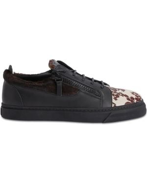 Giuseppe Zanotti Frankie Double-Zip Low-Top Trainers - Black
