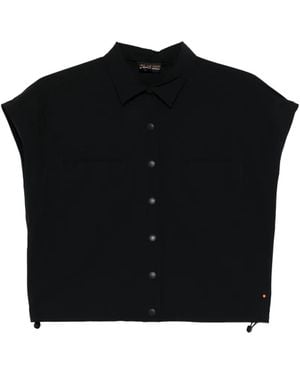 Save The Duck Chemise Sans Manches À Lien De Resserrage - Black