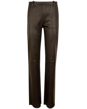 Stouls Leather Pants - Gray