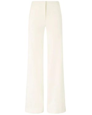 Genny Concealed-Fastening Wide-Leg Pants - White