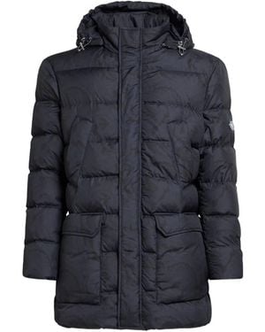 Etro Hooded Long Down Jacket - Blue