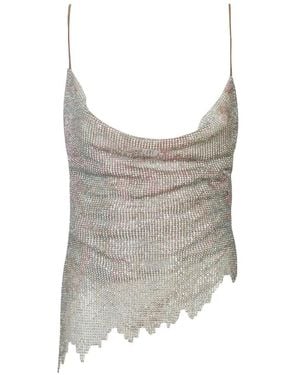 Poster Girl Top Con Orlo Asimmetrico - Grigio