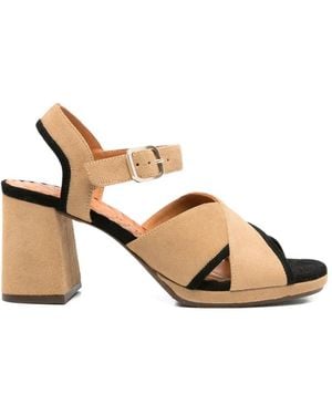 Chie Mihara Oendi Criss-Cross Strap Sandals - Natural