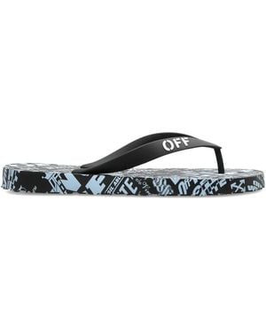 Off-White c/o Virgil Abloh Flip-Flops mit Logo-Print - Weiß