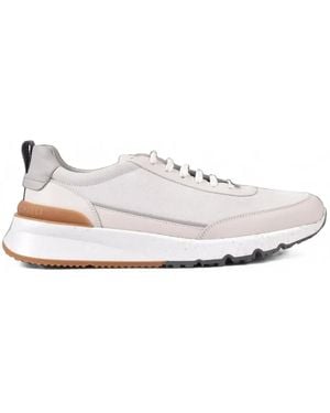 Brunello Cucinelli Low-Top Leather Sneakers - White
