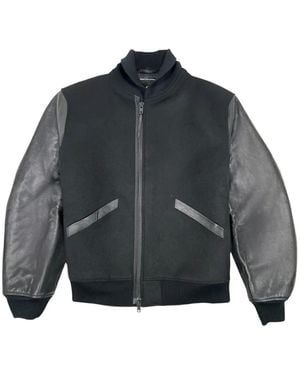 Y-3 X Yohji Yamamoto Veste Bomber À Design Nervuré - Grey