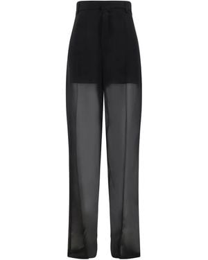 Blumarine Georgette Trousers - Black