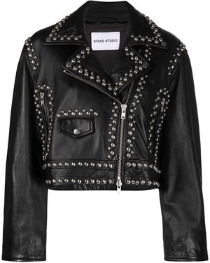 Stand Studio Selena Studded Biker Jacket - Black