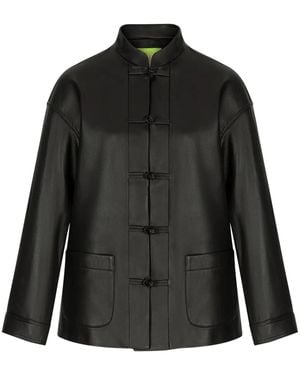 Shanghai Tang Leather Jacket - Black