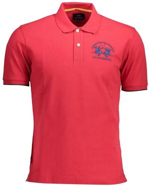 La Martina Logo-Embroidery Polo Shirt - Red