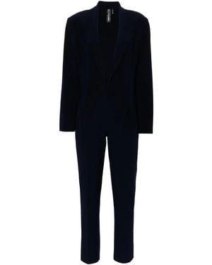 Norma Kamali Long-Sleeved Belted Jumpsuit - Black