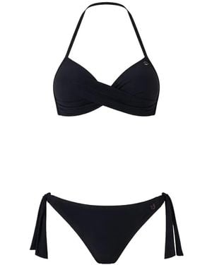 Banana Moon Twist-Front Halterneck Bikini - Black