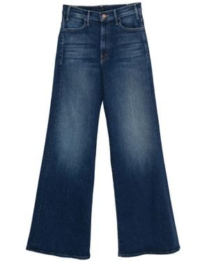 Mother Hustler Roller Jeans mit Knopfverschluss - Blau